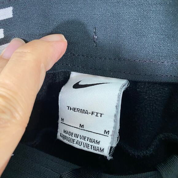 Nike Men Black Therma FIT Open Hem Straight Leg Fitness Pants Size M #DQ4856-010 - Picture 6 of 8